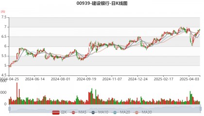 建设银行：2024年净利润3355.77亿元 同比增长0.88% 拟每股派息0.206元
