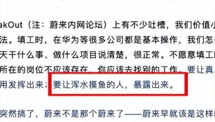 蔚来CEO李斌回应“员工吐槽填工时”:要让浑水摸鱼的暴露出来