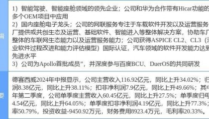 10月1日德赛西威涨停分析:国产软件,百度概念股,华为产业链概念热股