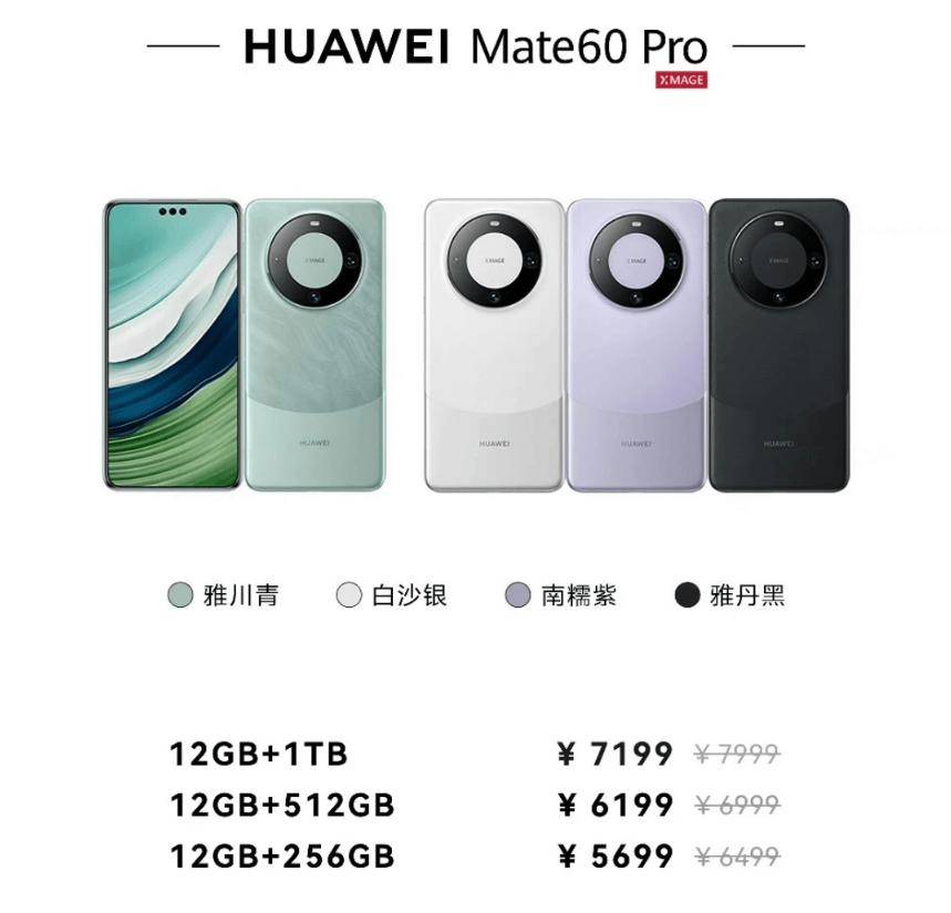 华为Mate60系列官宣降价 让路Mate70 系列