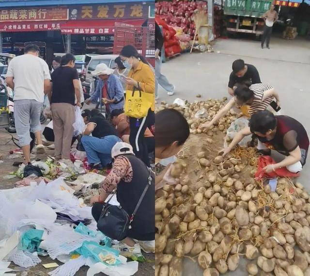 河南最大批发市场现“捡菜大军”，年轻人扎堆捡“蔬果”，00后男子：品相差但能吃，也有人拍视频跟风